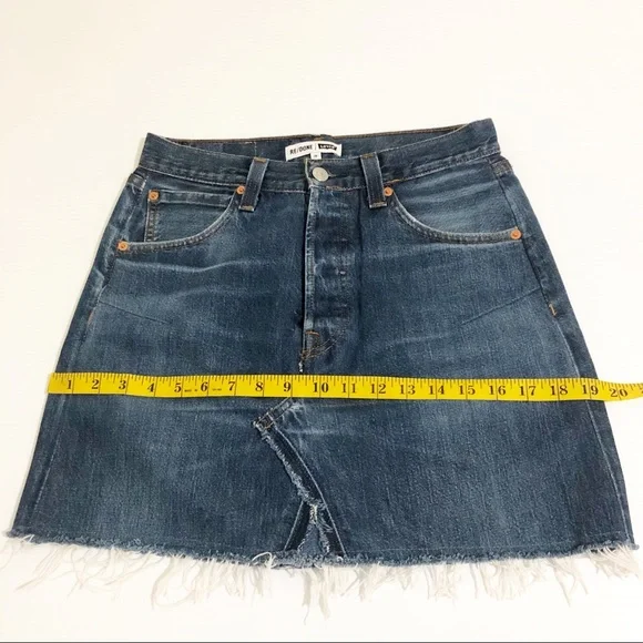 RE/DONE Levi’s Denim Mini Skirt, 26 - Picture 13 of 13